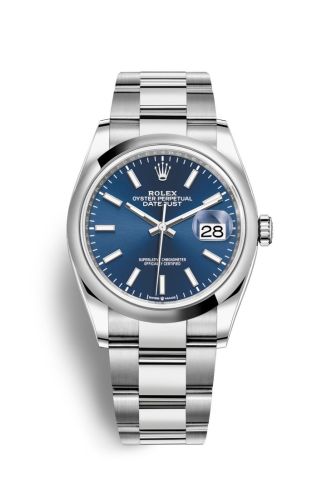 Rolex 126200-0006 : Datejust 36 Stainless Steel / Domed / Blue / Oyster