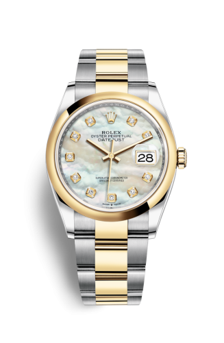 Rolex 126203-0024 : Datejust 36 Stainless Steel / Yellow Gold / Smooth / MOP Diamond / Oyster