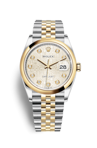 Rolex 126203-0027 : Datejust 36 Stainless Steel / Yellow Gold / Smooth / Silver Computer / Jubilee
