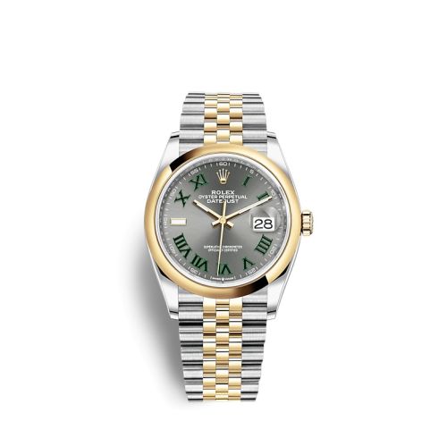 Rolex 126203-0035 : Datejust 36 Stainless Steel / Yellow Gold / Smooth / Slate Roman / Jubilee