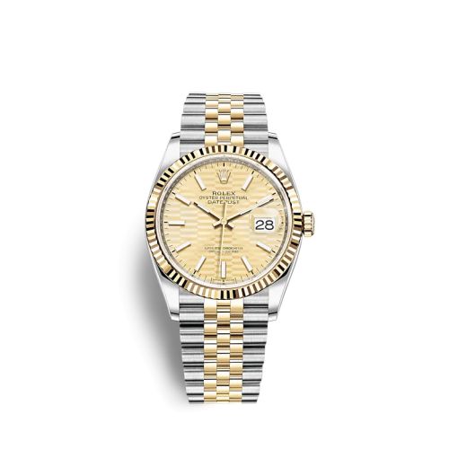 Rolex 126233-0039 : Datejust 36 Stainless Steel / Yellow Gold / Fluted / Champagne - Fluted / Jubilee