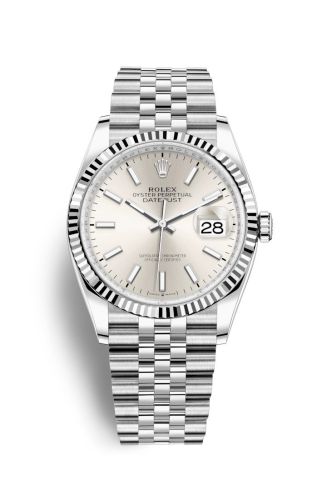 Rolex 126234-0013 : Datejust 36 Stainless Steel / Fluted / Silver / Jubilee