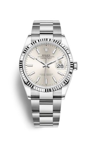 Rolex 126234-0014 : Datejust 36 Stainless Steel / Fluted / Silver / Oyster