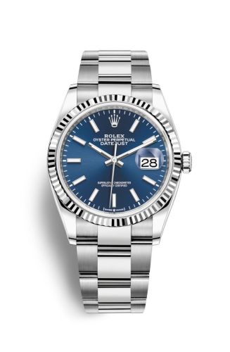 Rolex 126234-0018 : Datejust 36 Stainless Steel / Fluted / Blue / Oyster