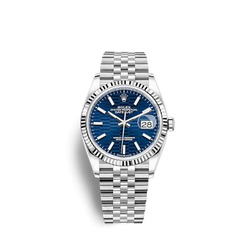 Rolex 126234-0049 : Datejust 36 Stainless Steel / Fluted / Blue - Fluted / Jubilee