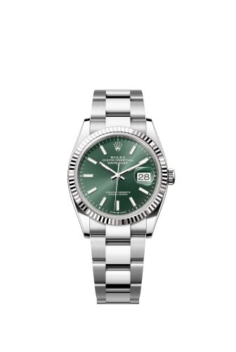 Rolex 126234-0052 : Datejust 36 Stainless Steel / Fluted / Green / Oyster