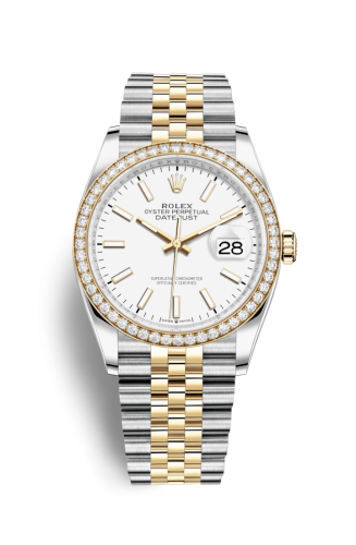Rolex 126283RBR-0005 : Datejust 36 Stainless Steel / Yellow Gold / Diamond  / White / Jubilee