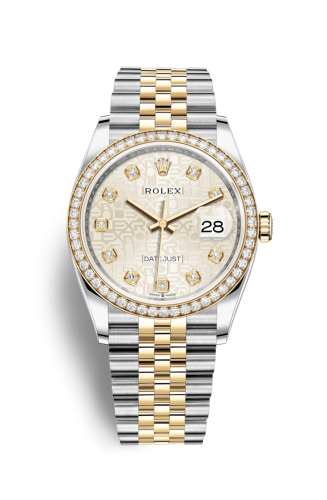 Rolex 126283RBR-0013 : Datejust 36 Stainless Steel / Yellow Gold / Diamond / Silver Computer / Jubilee
