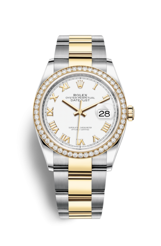 Rolex 126283RBR-0016 : Datejust 36 Stainless Steel / Yellow Gold / Diamond / White Roman / Oyster