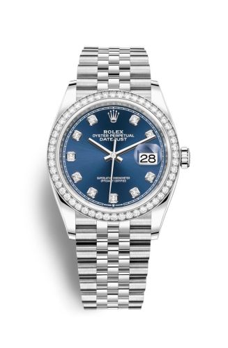 Rolex 126284RBR-0029 : Datejust 36 Stainless Steel / Diamond / Blue-Diamond / Jubilee