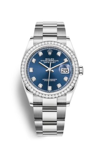 Rolex 126284RBR-0030 : Datejust 36 Stainless Steel / Diamond / Blue-Diamond / Oyster