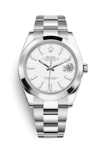 Rolex 126300-0005 : Datejust 41 Stainless Steel Smooth / Oyster / White