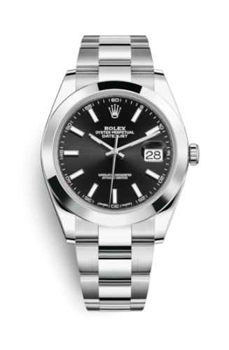 Rolex 126300-0011 : Datejust 41 Stainless Steel Smooth / Oyster / Black
