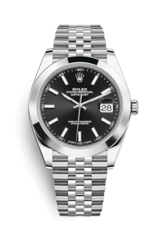 Rolex 126300-0012 : Datejust 41 Stainless Steel Smooth / Jubilee / Black