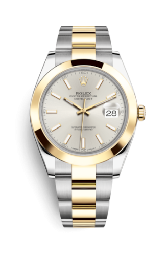 Rolex 126303-0001 : Datejust 41 Rolesor Yellow Smooth / Oyster / Silver