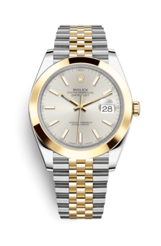 Rolex 126303-0002 : Datejust 41 Rolesor Yellow Smooth / Jubilee / Silver