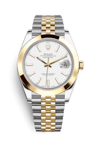 Rolex 126303-0016 : Datejust 41 Rolesor Yellow Smooth / Jubilee / White