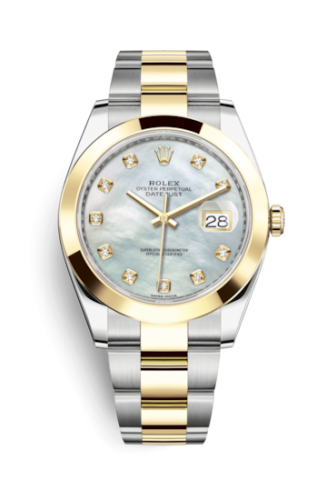 Rolex 126303-0017 : Datejust 41 Rolesor Yellow Smooth / Oyster / MOP