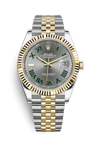 Rolex 126333-0020 : Datejust 41 Rolesor Yellow Fluted / Jubilee / Slate - Roman