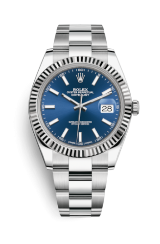 Rolex 126334-0001 : Datejust 41 Stainless Steel Fluted / Oyster / Blue
