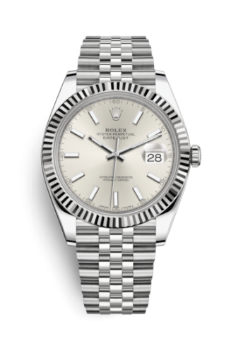 Rolex 126334-0004 : Datejust 41 Stainless Steel Fluted / Jubilee / Silver