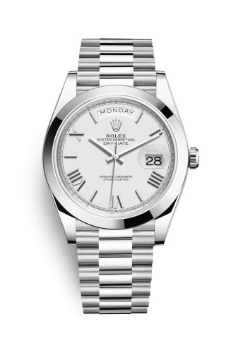 Rolex 228206-0028 : Day-Date 40 Platinum / White - Roman