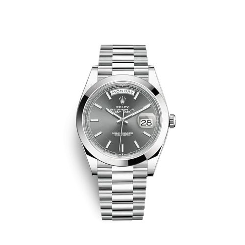 Rolex 228206-0045 : Day-Date 40 Platinum / Grey