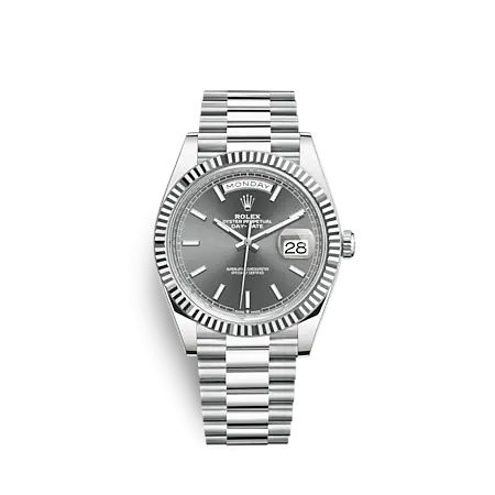 Rolex 228236-0013 : Day-Date 40 Platinum - Fluted / Slate