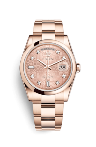 Rolex 118205f-0062 : Day-Date 36 Everose Domed / Oyster / Pink Computer