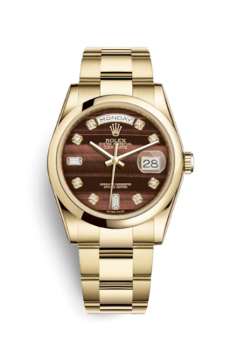 Rolex 118208-0333 : Day-Date 36 Yellow Gold Domed / Oyster / Bull's Eye
