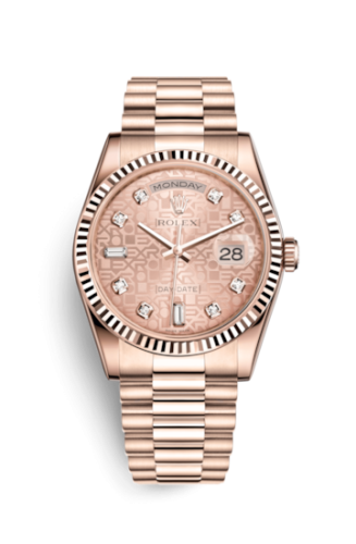 Rolex 118235f-0006 : Day-Date 36 Everose Fluted / President / Pink Computer
