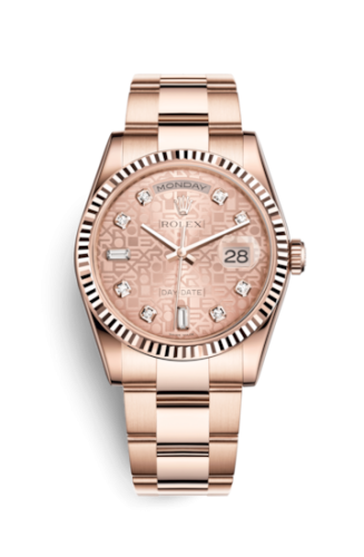 Rolex 118235f-0057 : Day-Date 36 Everose Fluted / Oyster / Pink Computer