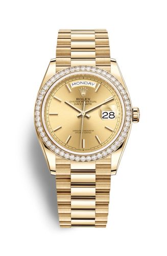 Rolex 128348RBR-0026 : Day-Date 36 Yellow Gold / Diamond / Champagne / President