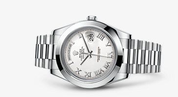 Rolex 218206-0053 : Day-Date II Platinum White Roman