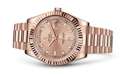 Rolex 218235 -0008 : Day-Date II Everose Pink Diamonds