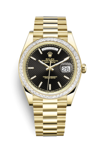 Rolex 228398tbr-0004 : Day-Date 40 Yellow Gold - Baguette / Black