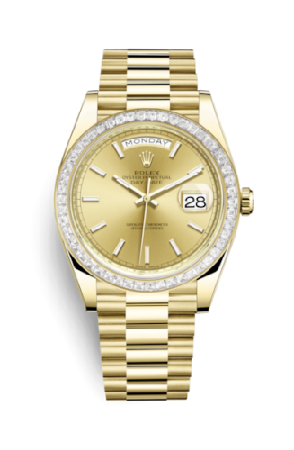 Rolex 228398tbr-0007 : Day-Date 40 Yellow Gold - Baguette / Champagne