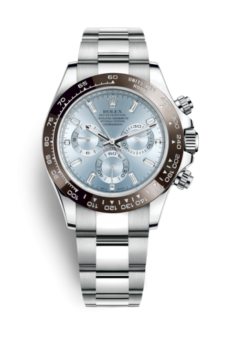 Rolex 116506-0002 : Cosmograph Daytona Platinum / Cerachrom / Ice Blue - Baguette