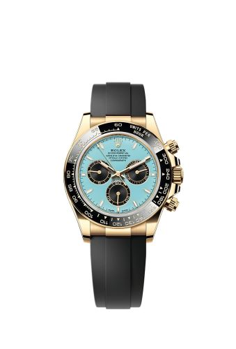 Rolex 126518LN-0014 : Cosmograph Daytona Yellow Gold - Cerachrom / Turquoise / Oysterflex