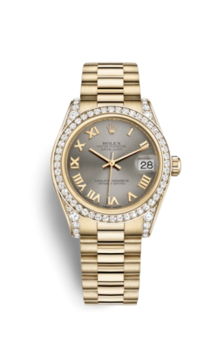 Rolex 178158-0080 : Datejust 31 Yellow Gold Diamond / President / Steel Roman