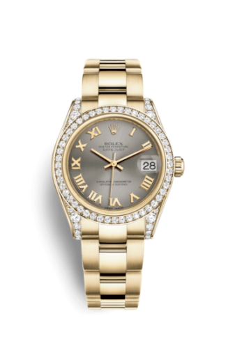 Rolex 178158-0081 : Datejust 31 Yellow Gold Diamond / Oyster / Steel Roman