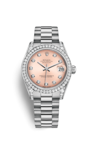 Rolex 178159-0019 : Datejust 31 White Gold Diamond / President / Pink Diamond