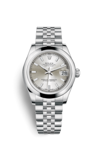 Rolex 178240-0005 : Datejust 31 Stainless Steel Domed / Jubilee / Silver