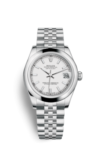 Rolex 178240-0015 : Datejust 31 Stainless Steel Domed / Jubilee / White