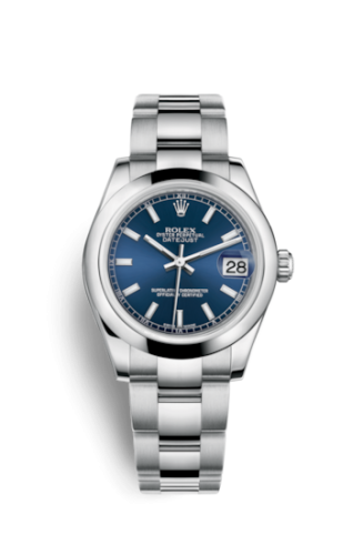 Rolex 178240-0023 : Datejust 31 Stainless Steel Domed / Oyster / Blue