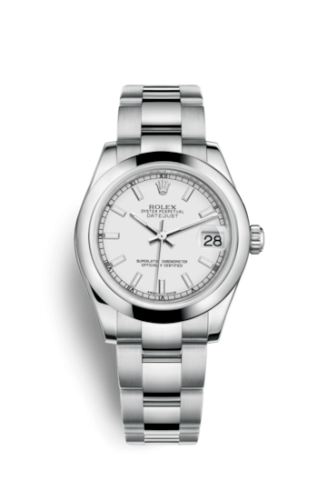 Rolex 178240-0024 : Datejust 31 Stainless Steel Domed / Oyster / White