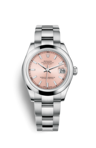 Rolex 178240-0028 : Datejust 31 Stainless Steel Domed / Pink / Pink