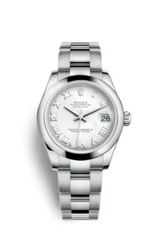 Rolex 178240-0031 : Datejust 31 Stainless Steel Domed / Oyster / White Roman