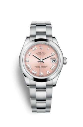 Rolex 178240-0032 : Datejust 31 Stainless Steel Domed / Oyster / Pink Roman