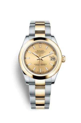 Rolex 178243-0008 : Datejust 31 Rolesor Yellow  Domed / Oyster / Champagne